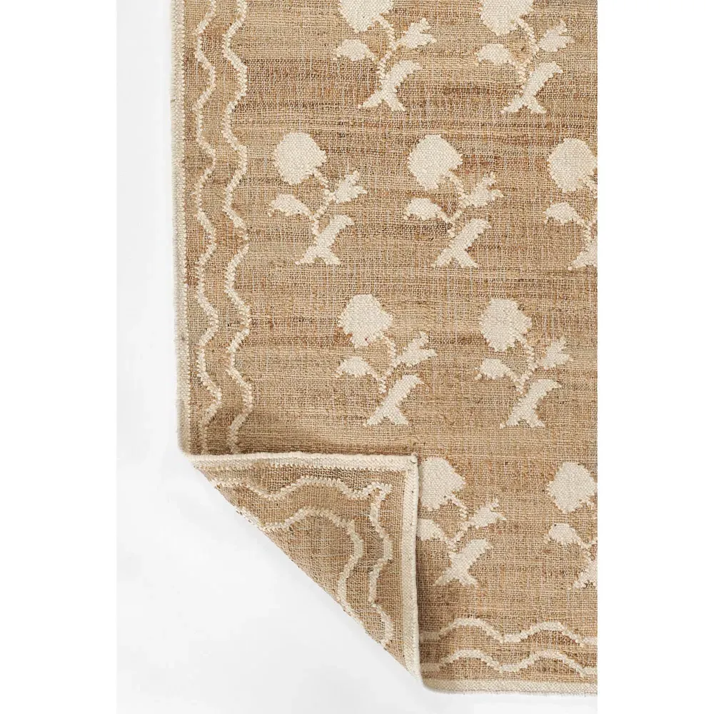 Lizbeth Floral Patterned Rug - Ivory, Blended Yarn
