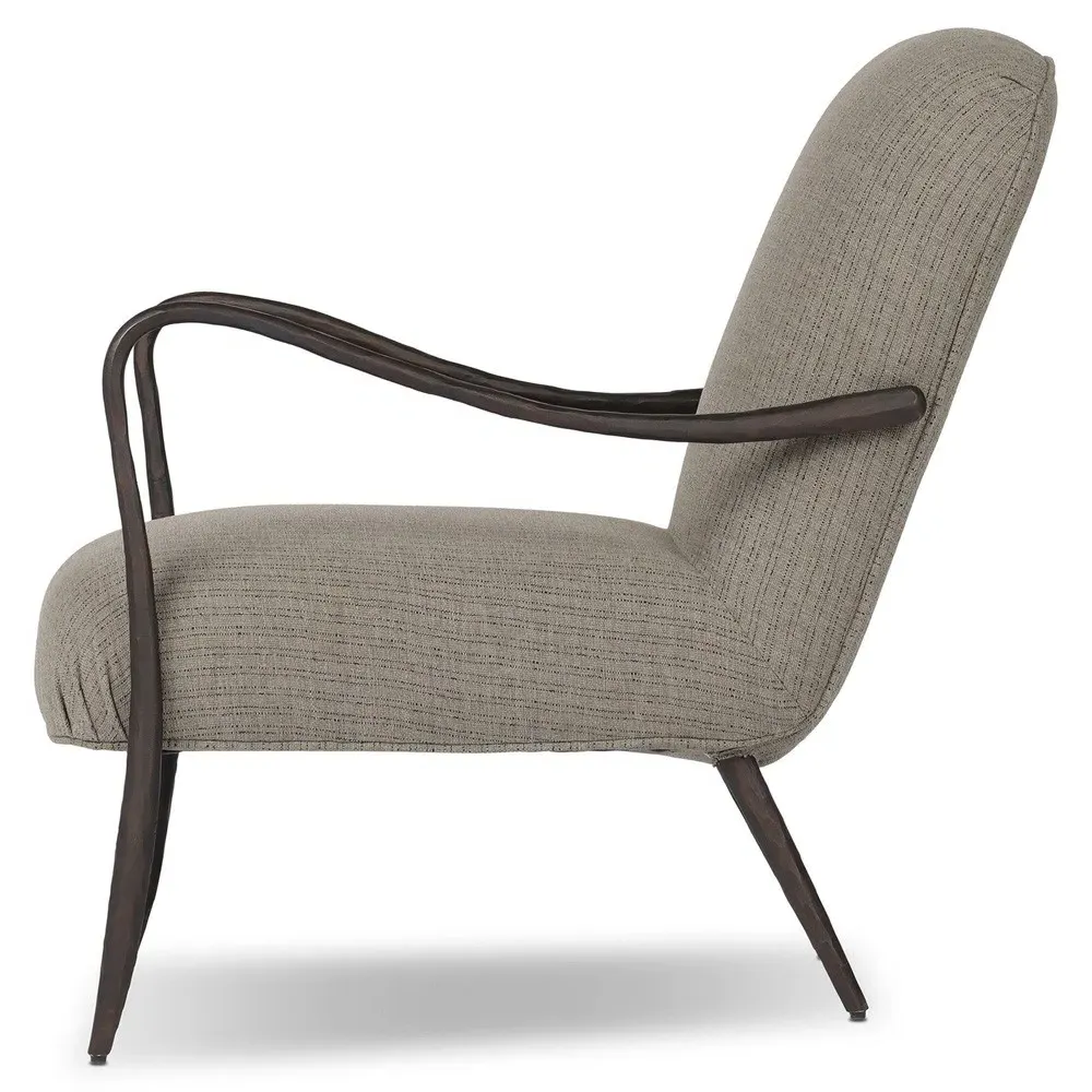 Locke Ambro Stripe Outdoor Chair - Grey, Iron