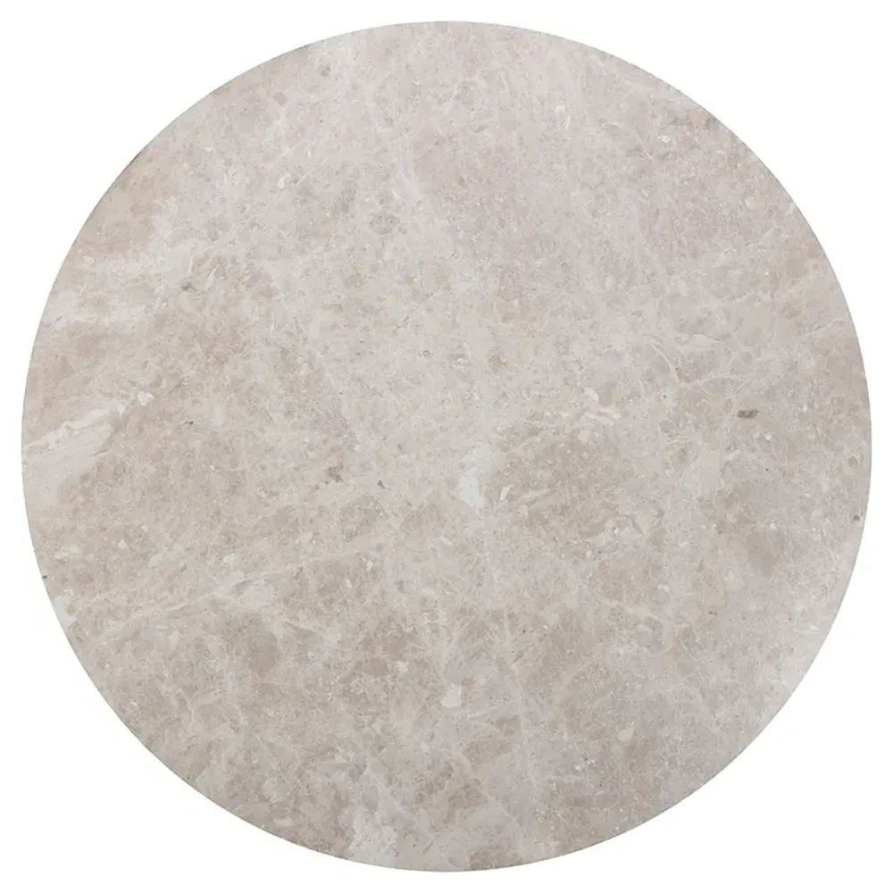 Lockswood Round Coffee Table - White, Marble