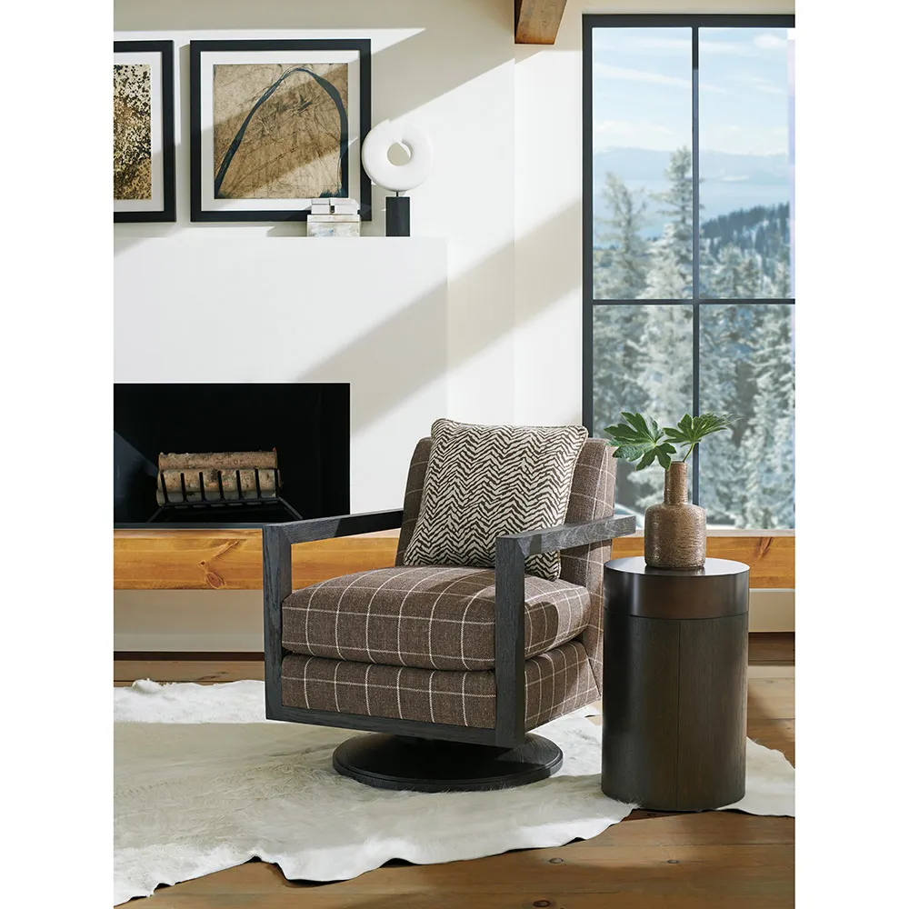 Lodge Side Table - Bronze, Oak Wood