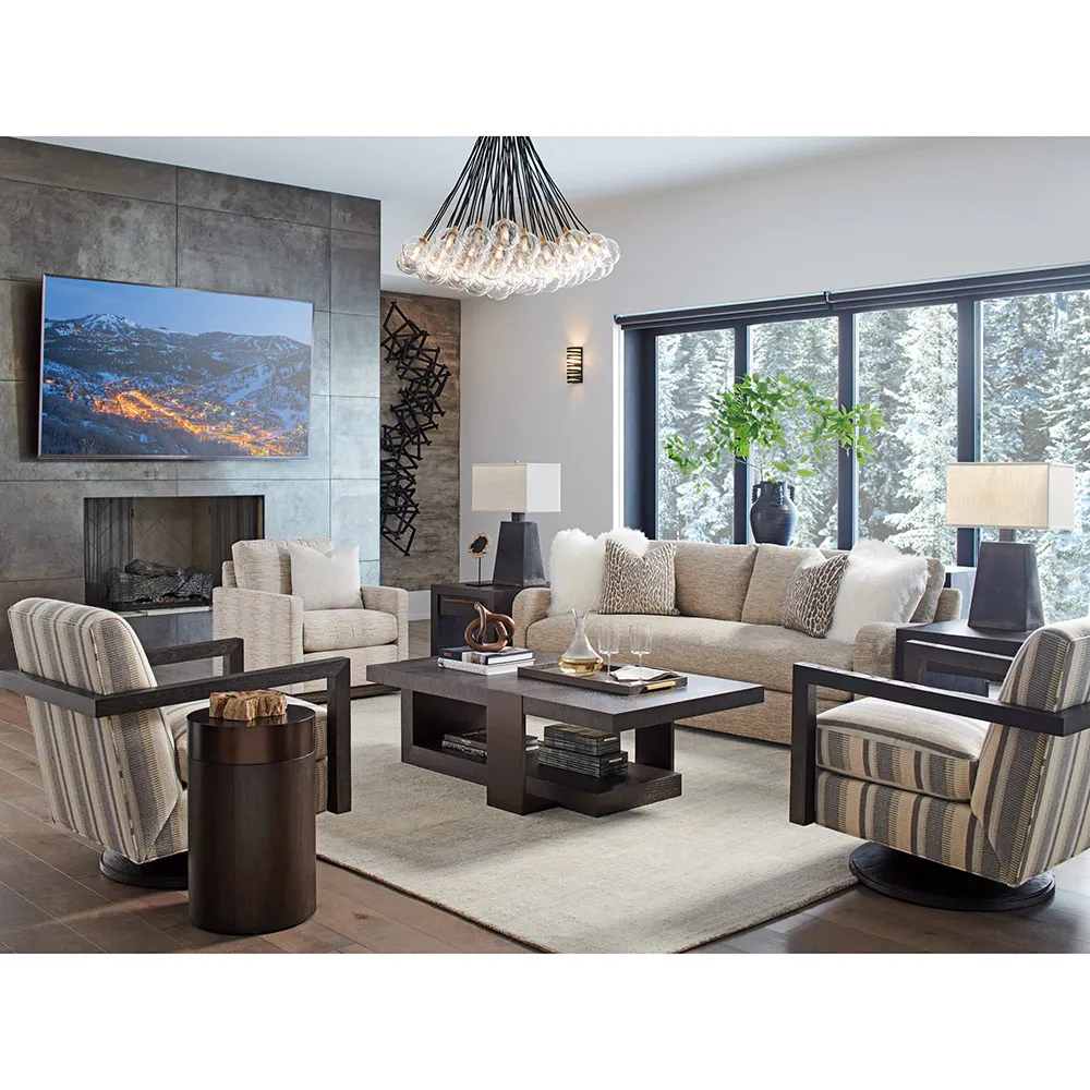 Lodge Side Table - Bronze, Oak Wood