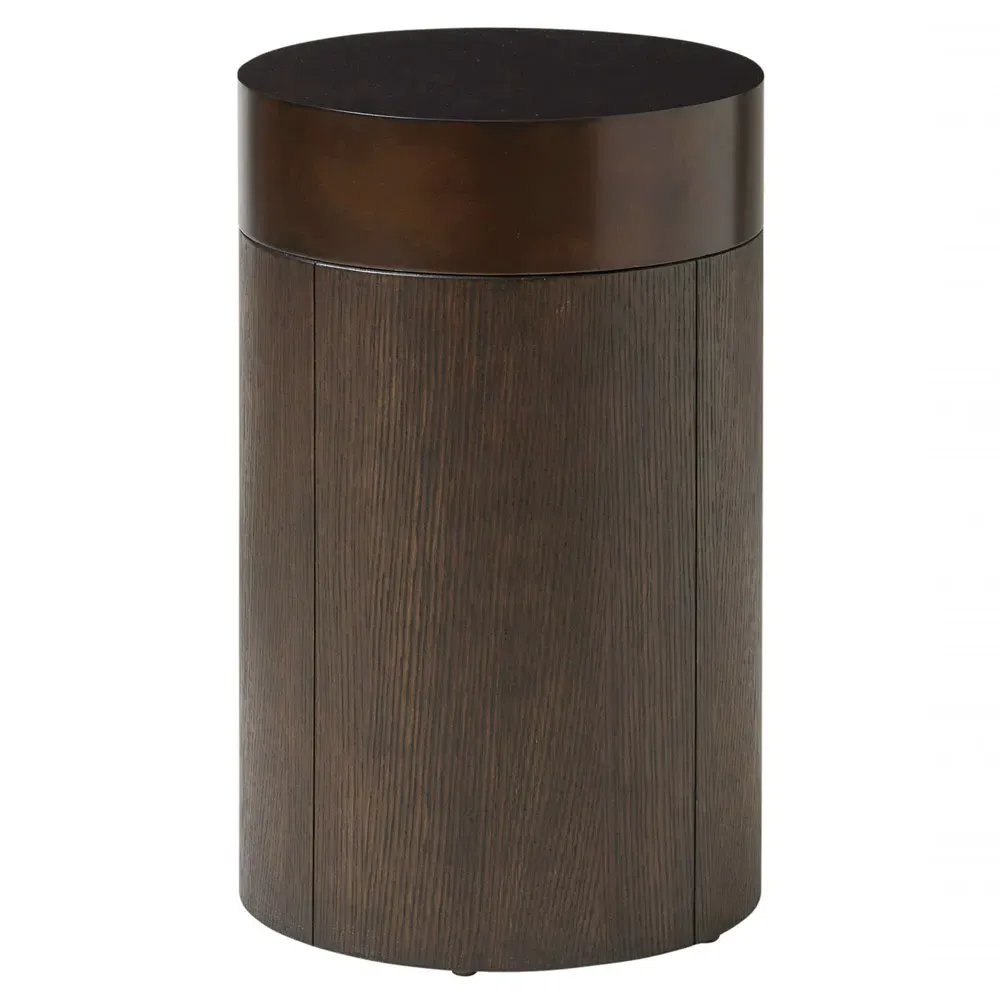 Lodge Side Table - Bronze, Oak Wood image