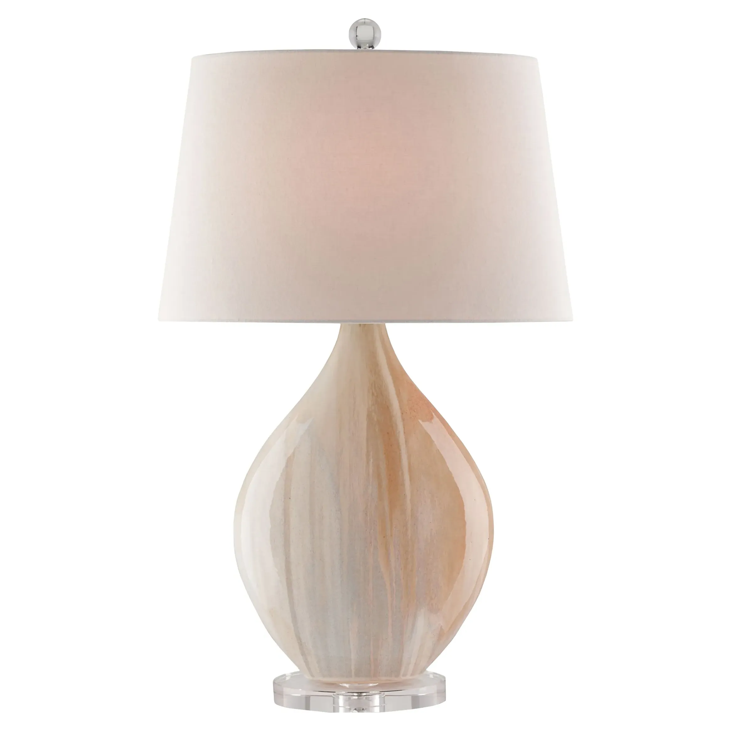 Logan Coastal Beach Ceramic Table Lamp - Amber image