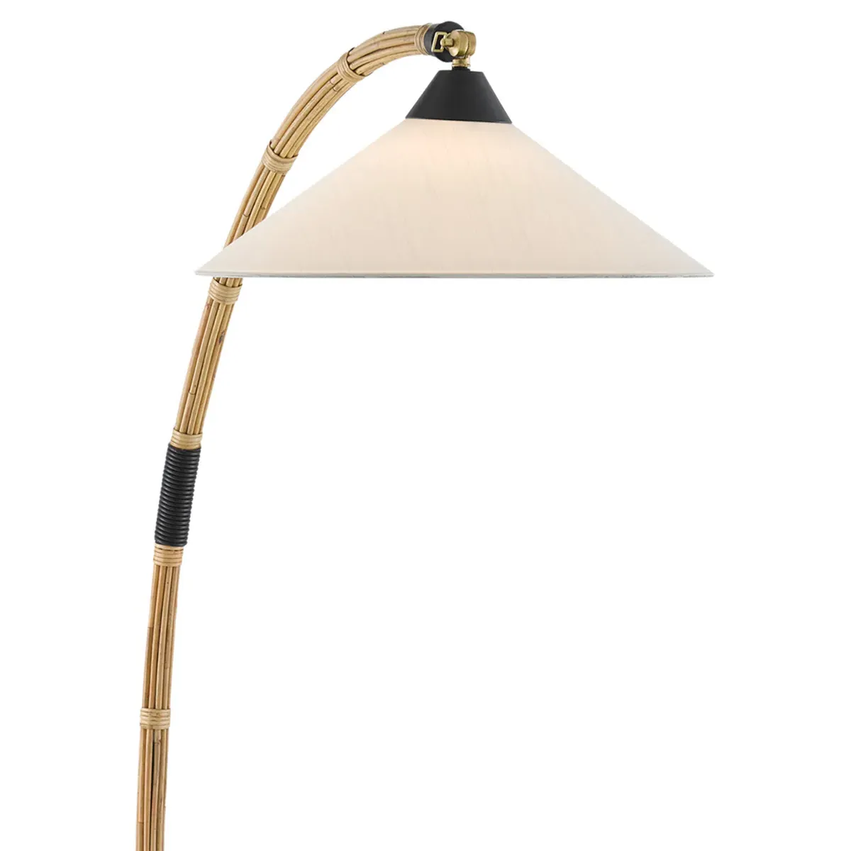 Logos Arched Floor Lamp - Brown, Rattan