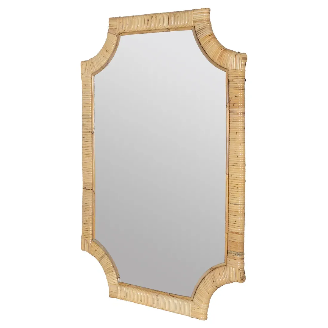 Lolita Rattan Wall Mirror - Brown