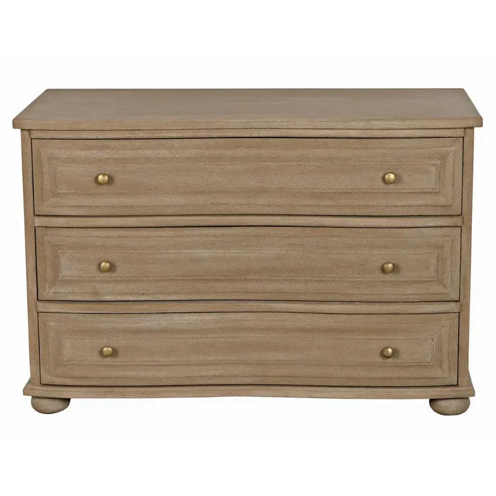Londyn 3 Drawer Bachelor Chest - Weathered Brown, Mahogany