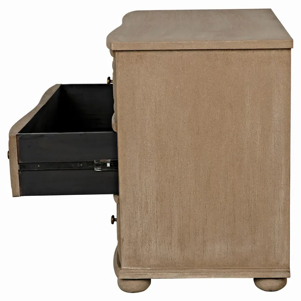 Londyn 3 Drawer Bachelor Chest - Weathered Brown, Mahogany