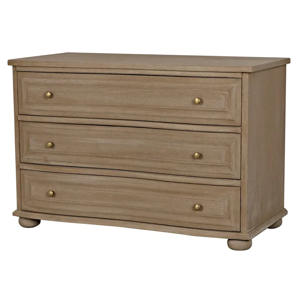 Londyn 3 Drawer Bachelor Chest - Weathered Brown, Mahogany