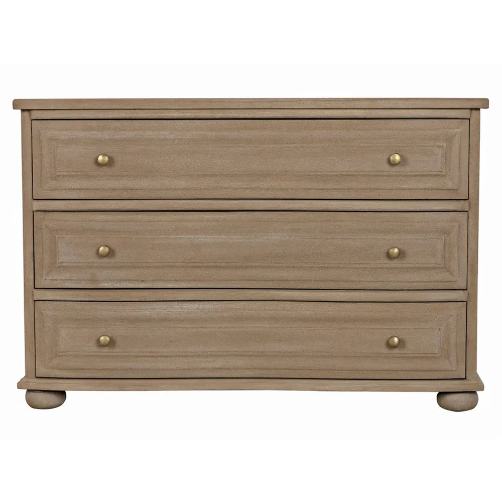 Londyn 3 Drawer Bachelor Chest - Weathered Brown, Mahogany
