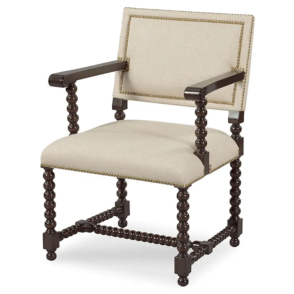 Longmont Dining Arm Chair - Beige, Linen