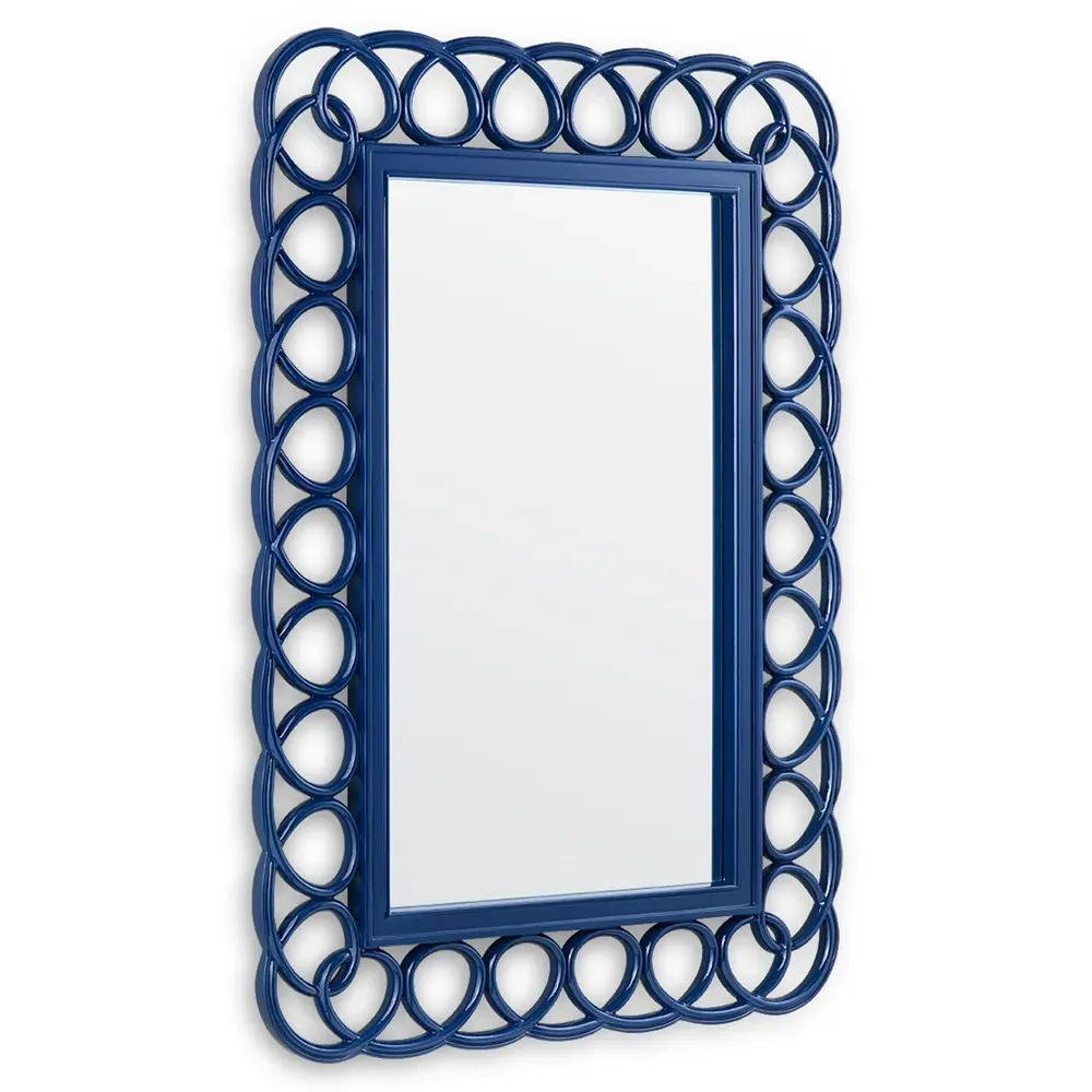 Loop Wall Mirror - Marine Blue, Resin