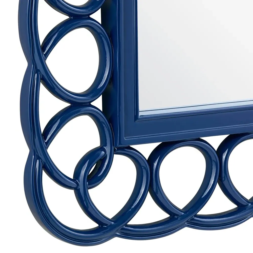 Loop Wall Mirror - Marine Blue, Resin