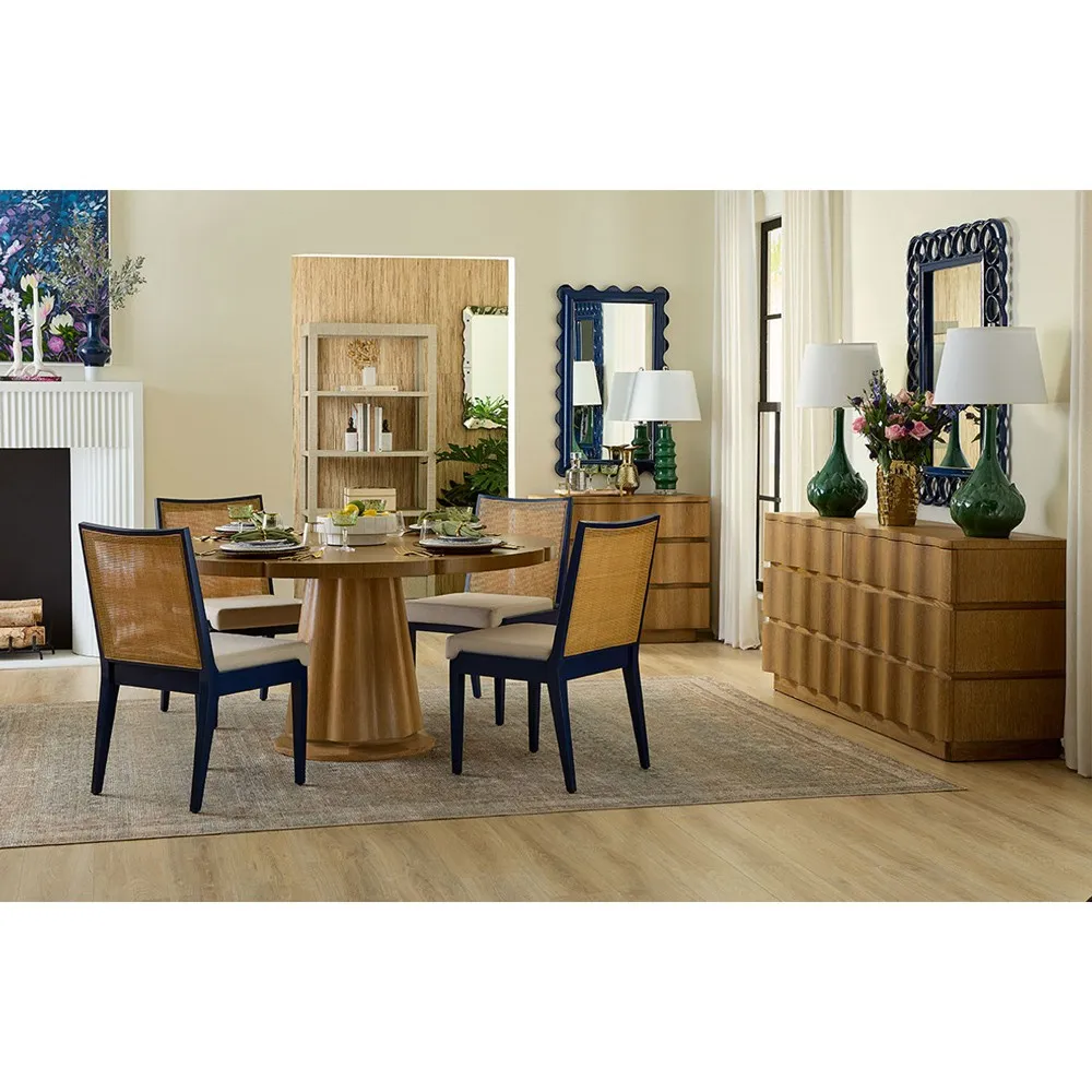 Loop Wall Mirror - Marine Blue, Resin