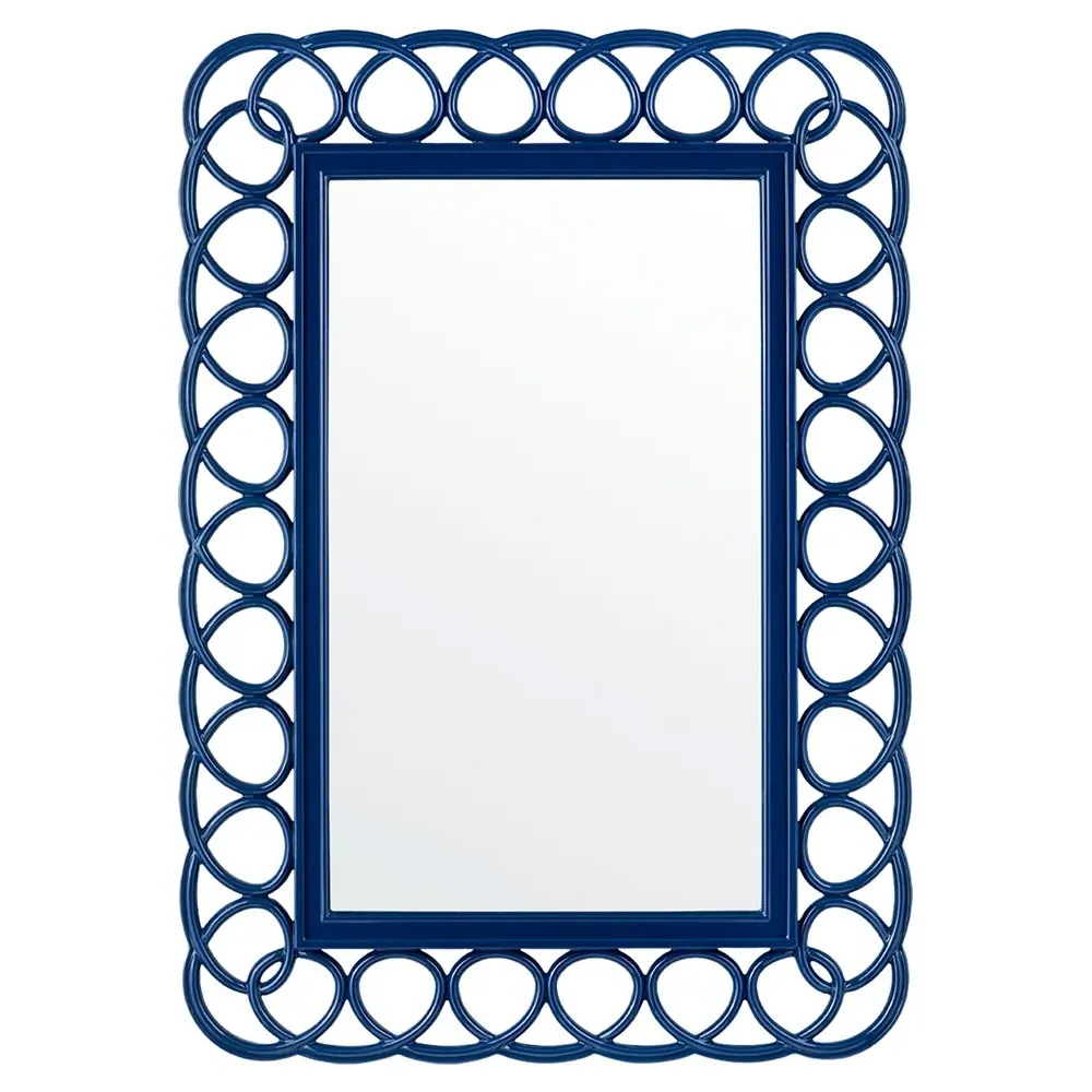 Loop Wall Mirror - Marine Blue, Resin image