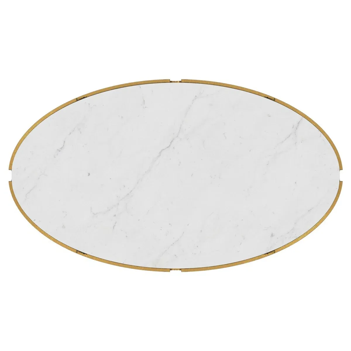 Lorcan Oval Coffee Table - Ivory, Marble
