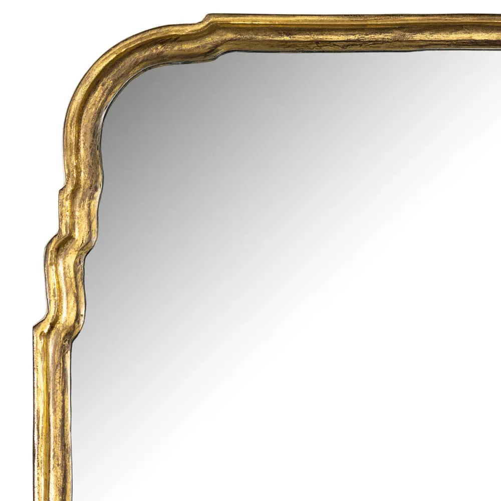 Loren Arched Floor Mirror - Gold, Aluminum