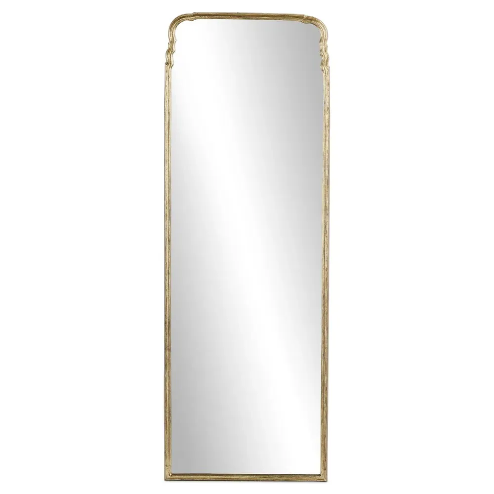 Loren Arched Floor Mirror - Gold, Aluminum
