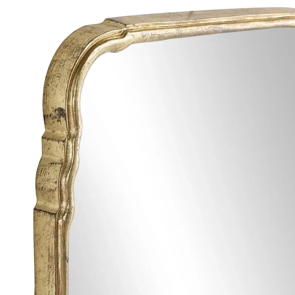 Loren Arched Floor Mirror - Gold, Aluminum