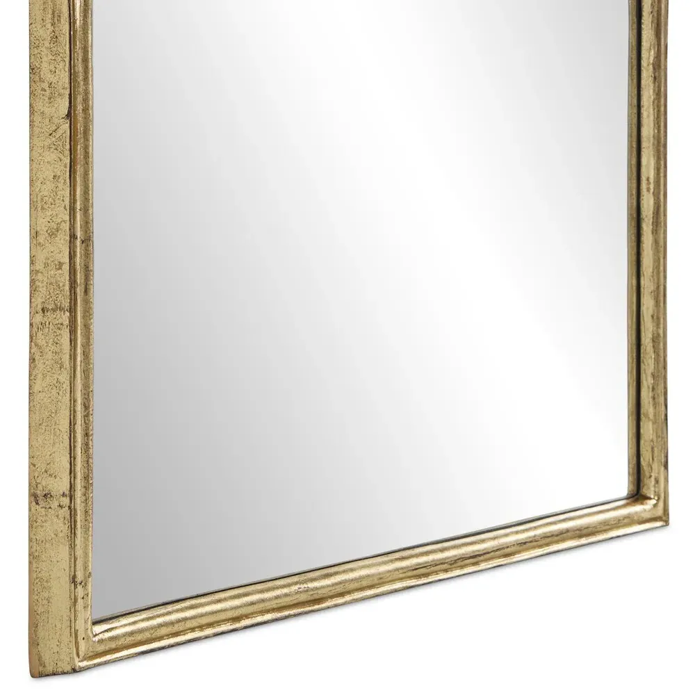Loren Arched Floor Mirror - Gold, Aluminum