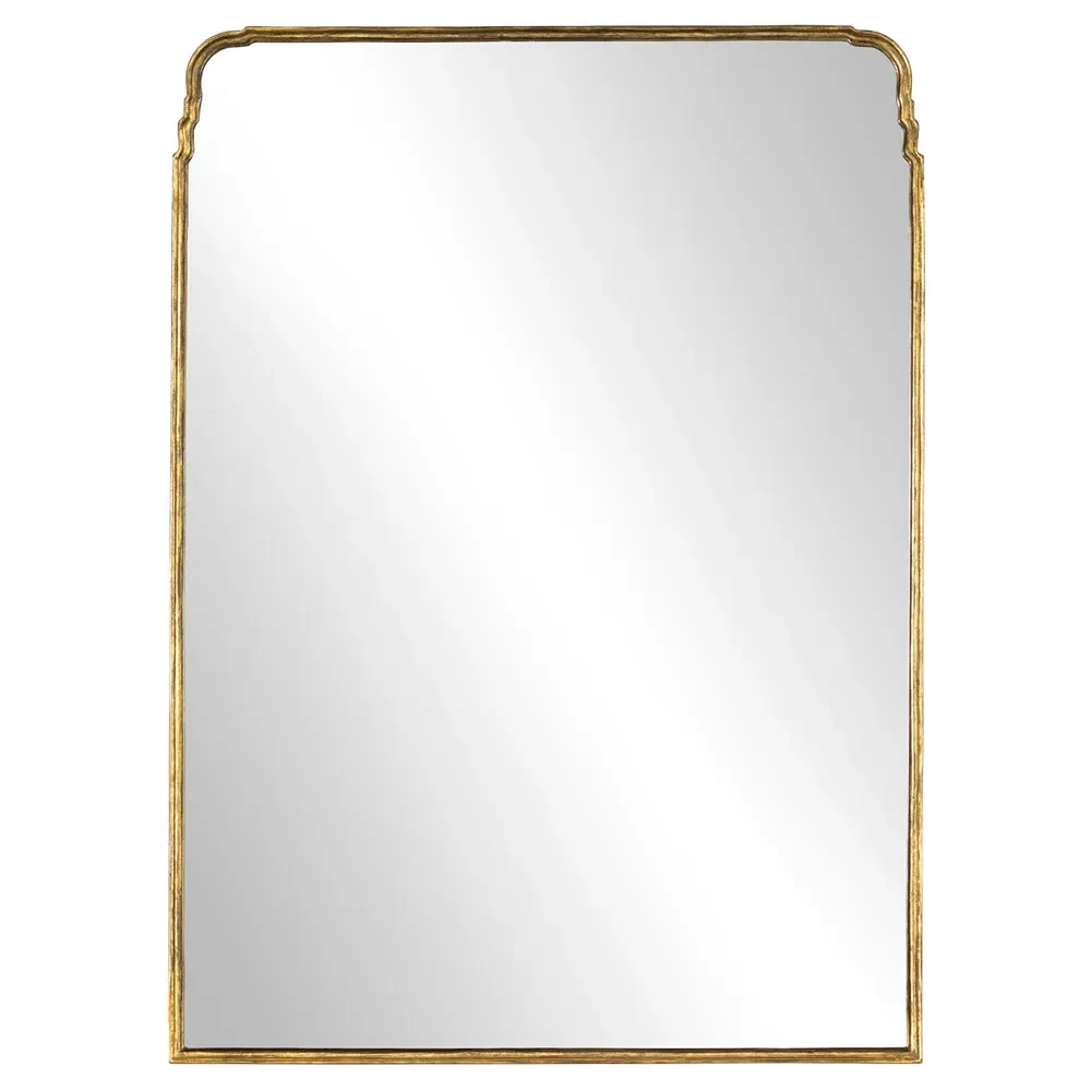 Loren Arched Floor Mirror - Gold, Aluminum