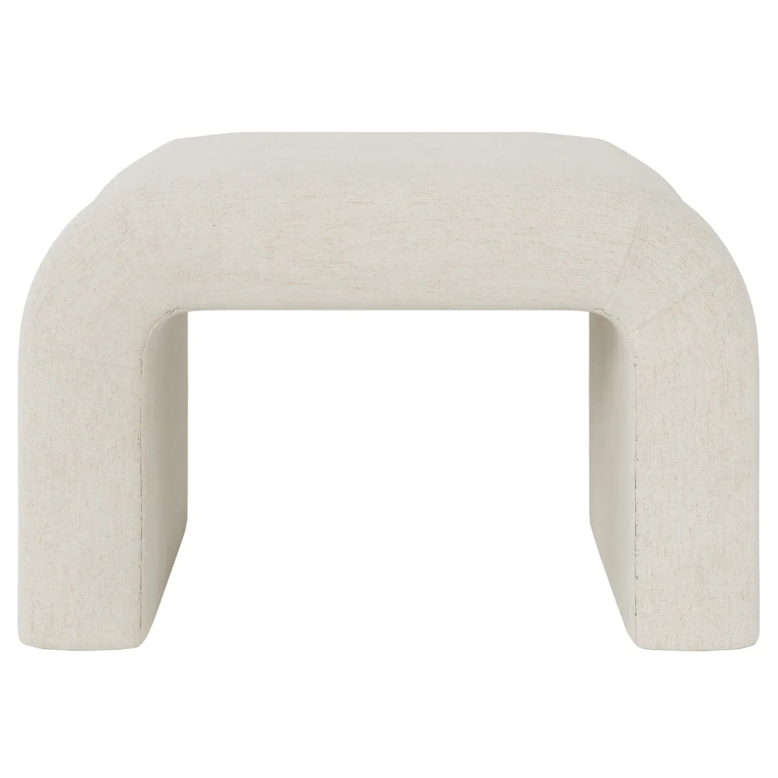 Loreta Ottoman - Heathered Ivory, Chenille image