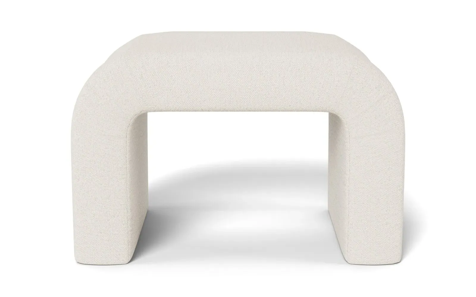 Loreta Ottoman - Mascarpone, Performance Basket Weave