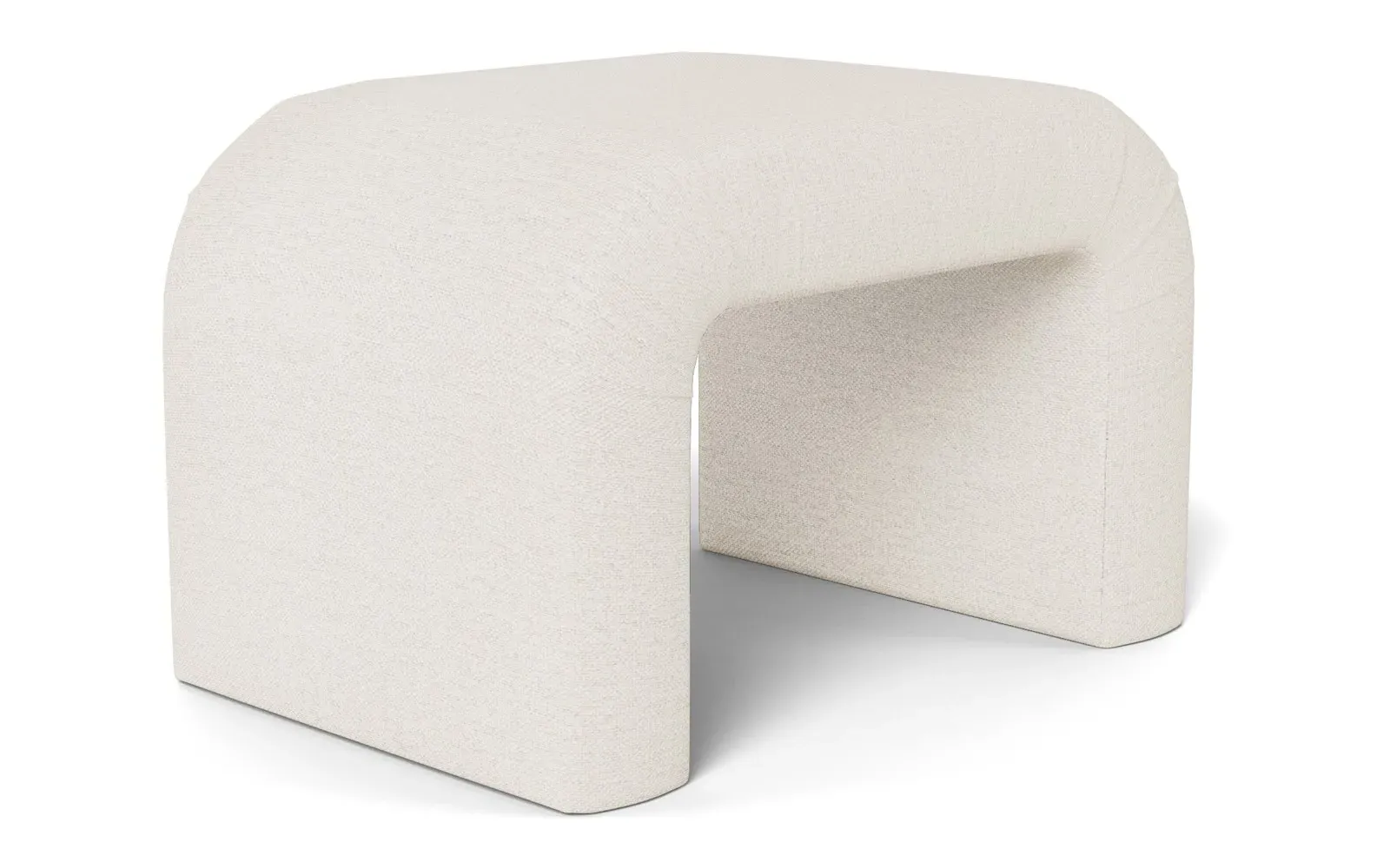 Loreta Ottoman - Mascarpone, Performance Basket Weave