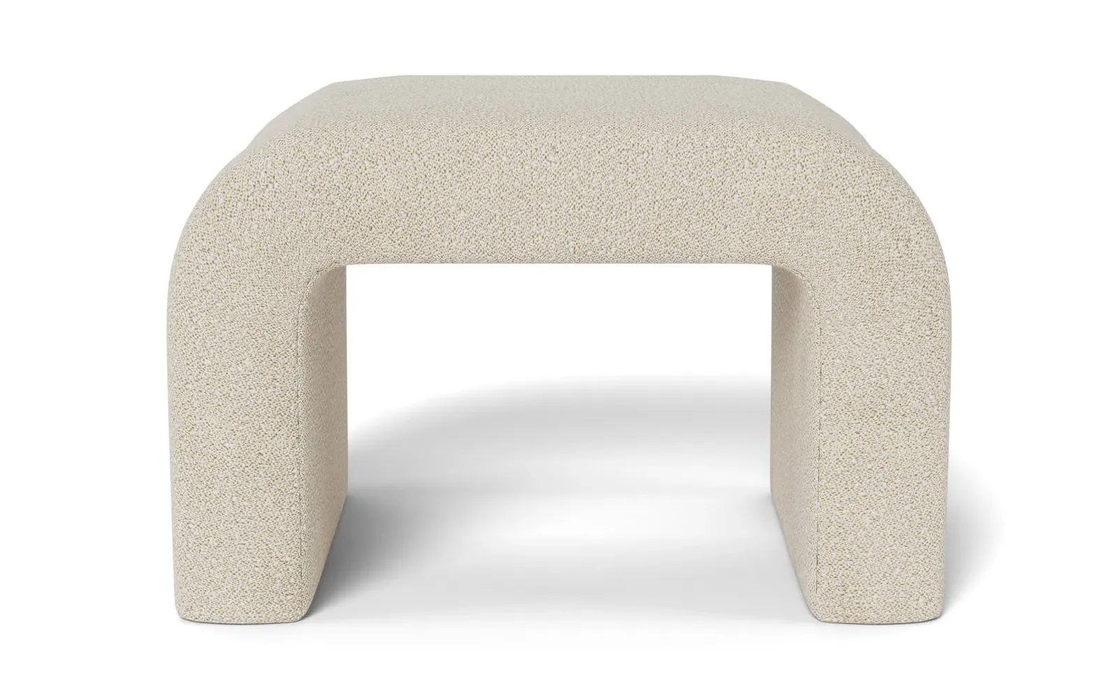 Loreta Ottoman - Sugar Cookie, Boucle