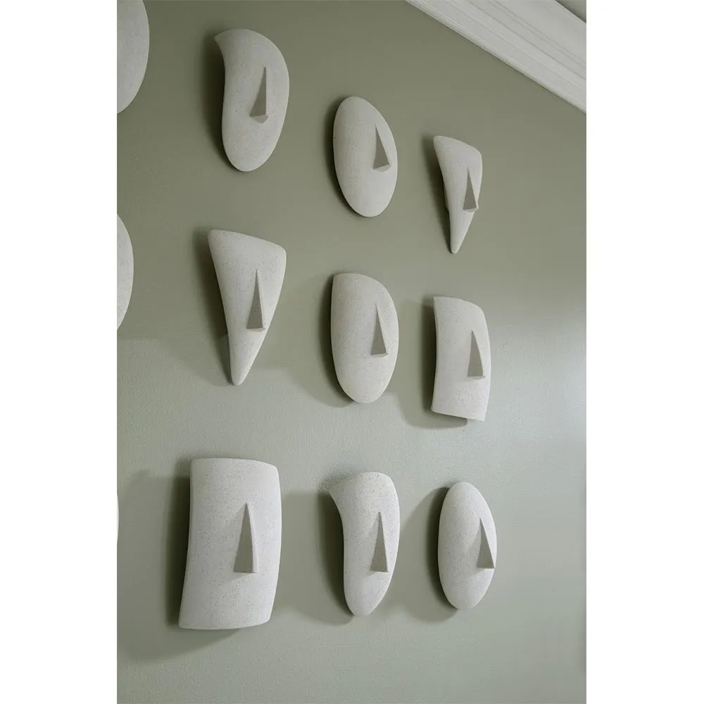 Loretta Geometric Cycladic Wall Sculpture Set - White