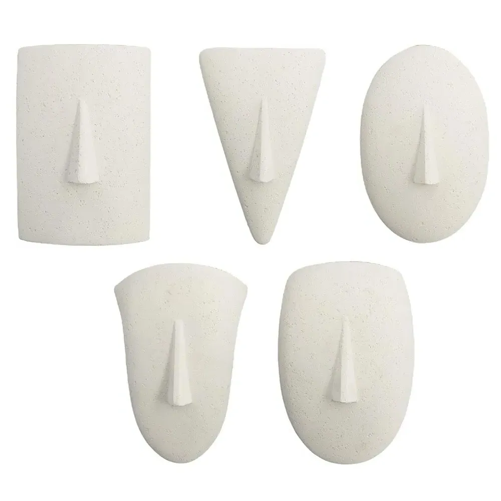 Loretta Geometric Cycladic Wall Sculpture Set - White image