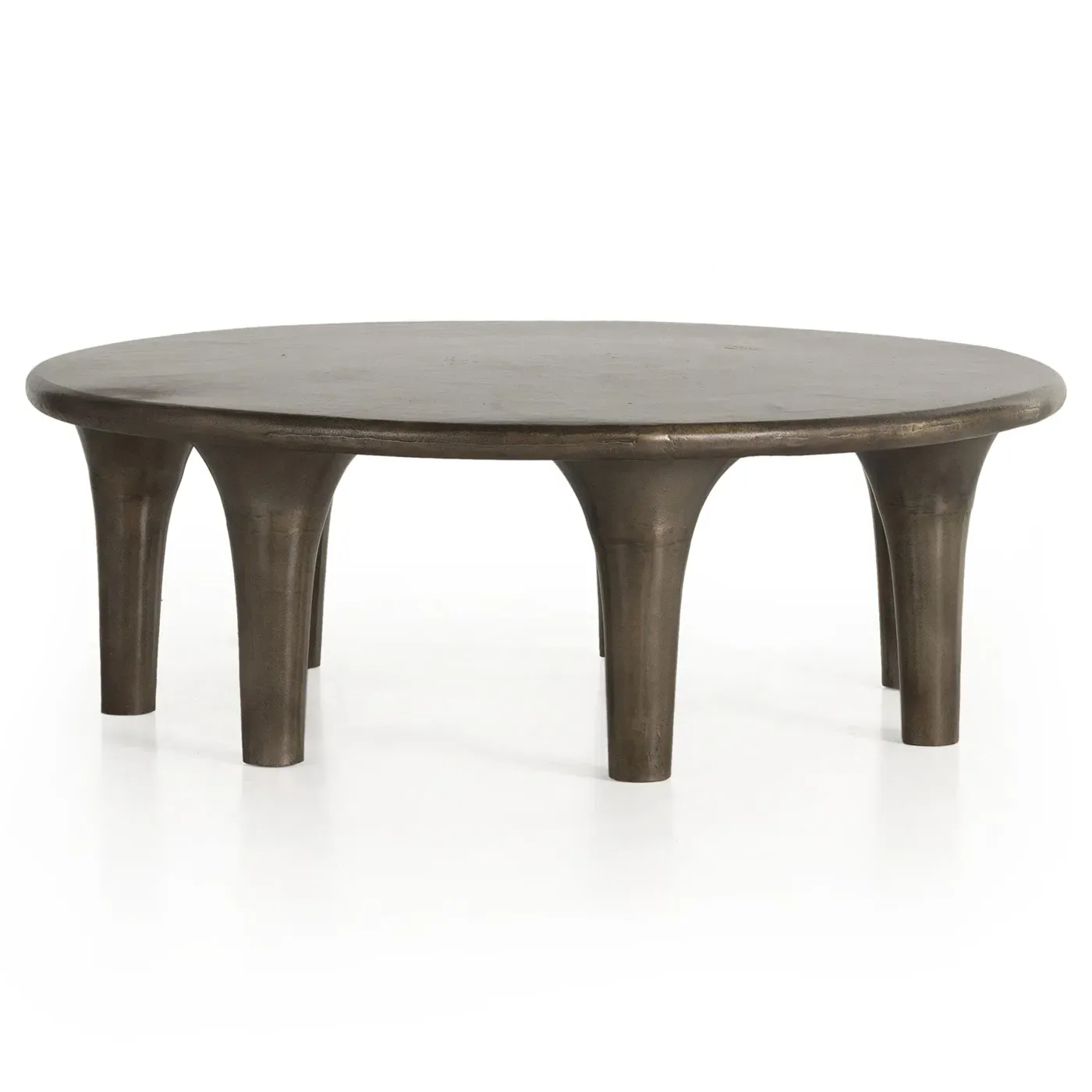 Loretta Round Coffee Table - Aged Bronze, Aluminum
