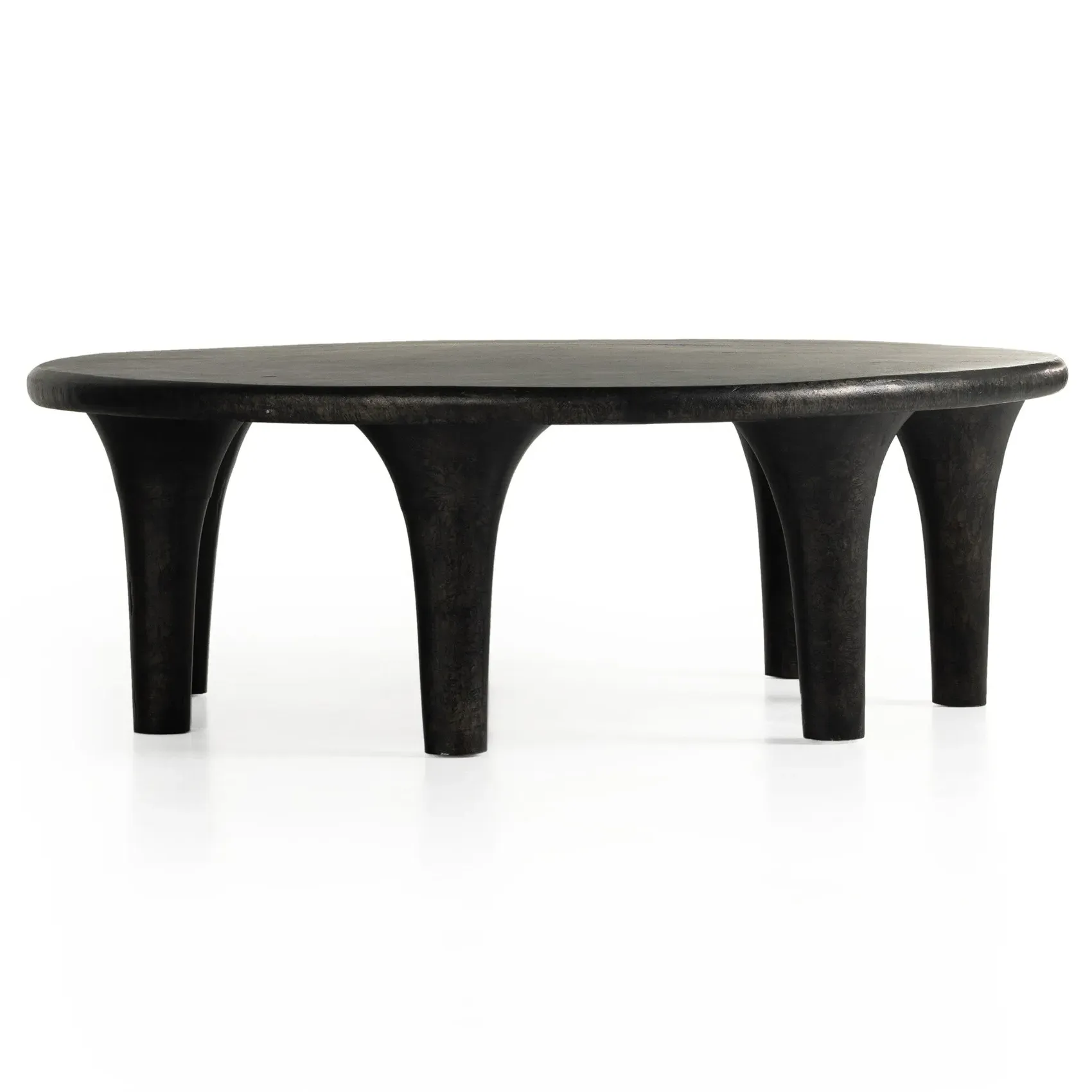 Loretta Round Coffee Table - Black, Aluminum