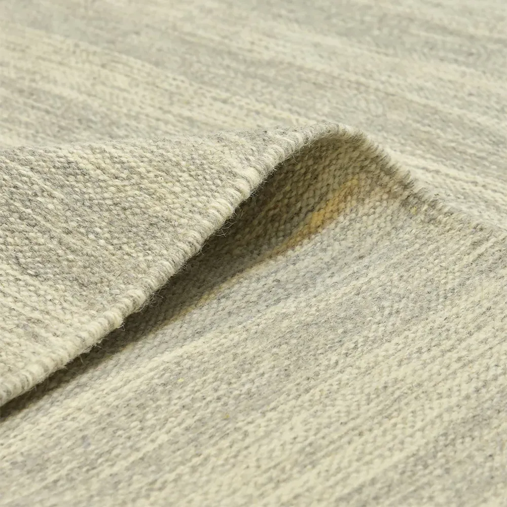 Loretta Striped Rug - Silver, Wool