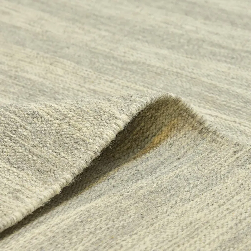 Loretta Striped Rug - Silver, Wool
