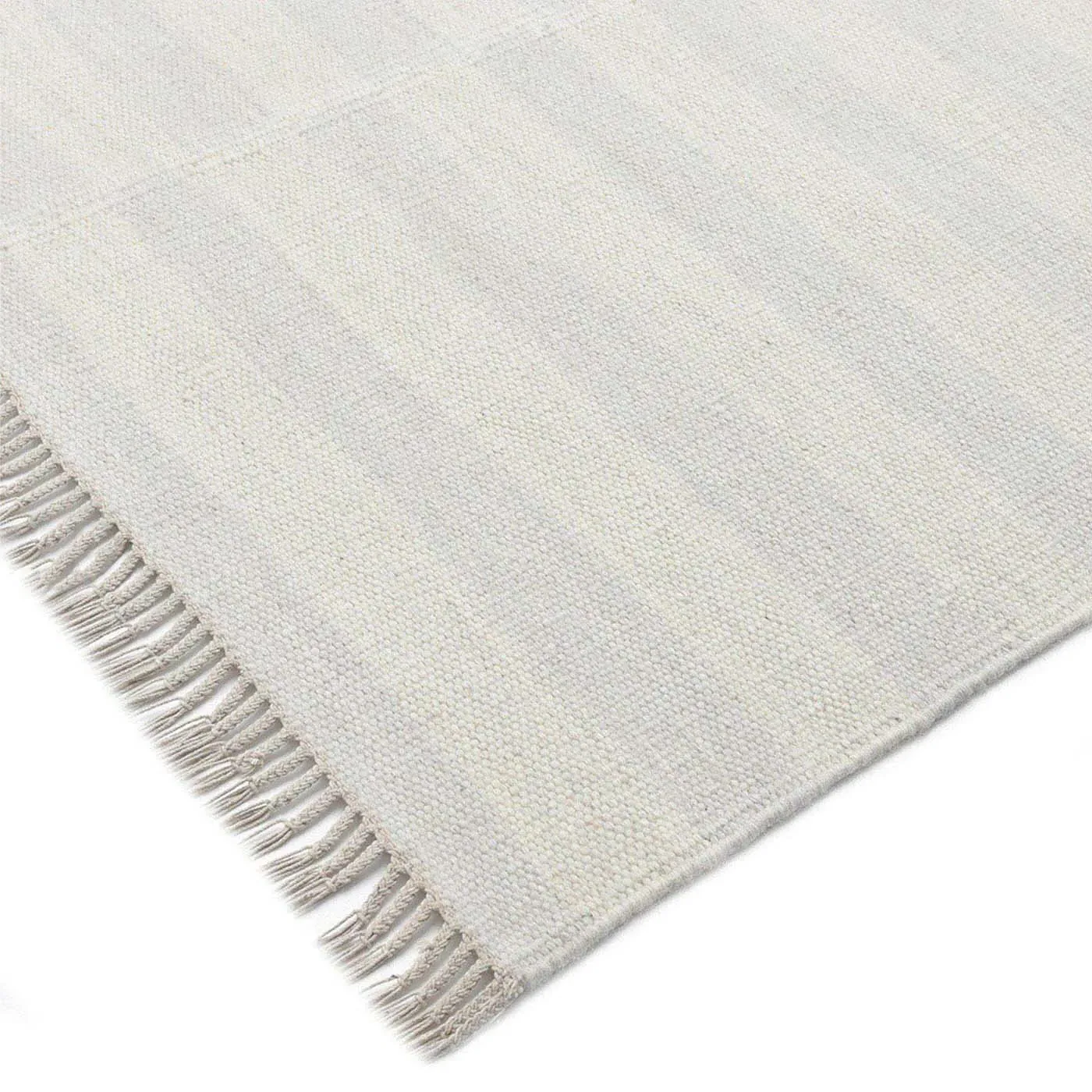 Loretta Striped Rug - White, Wool
