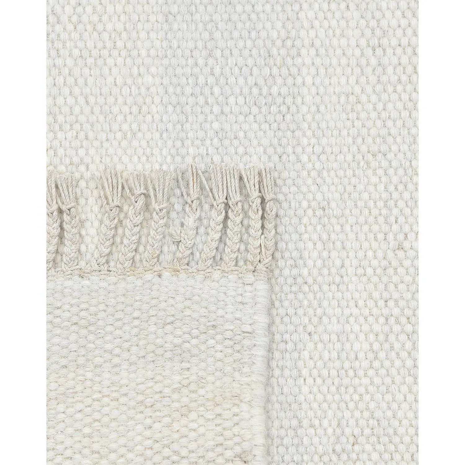 Loretta Striped Rug - White, Wool