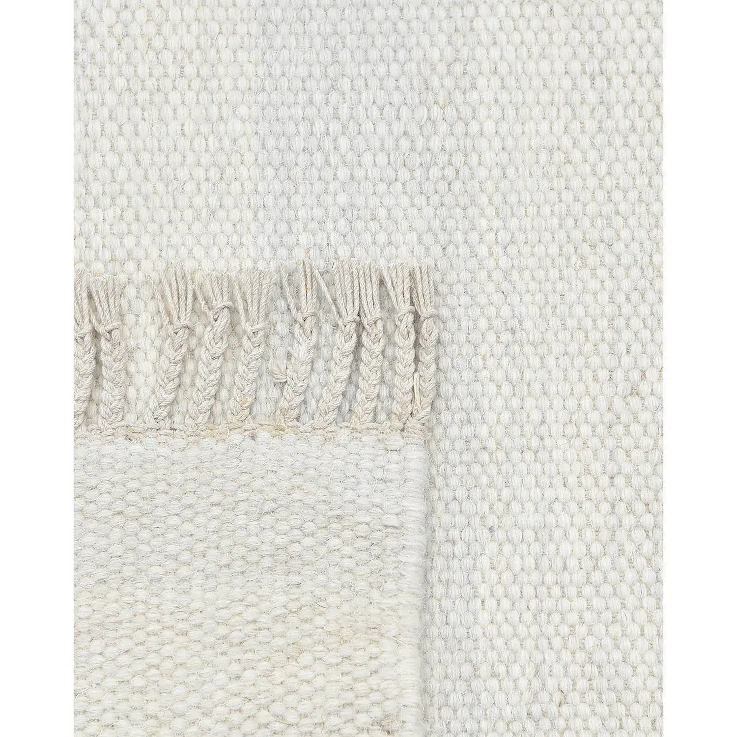 Loretta Striped Rug - White, Wool