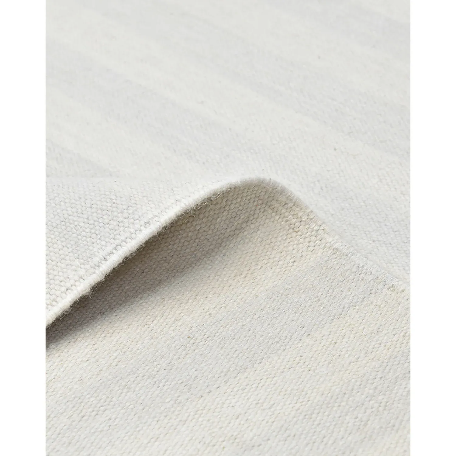 Loretta Striped Rug - White, Wool