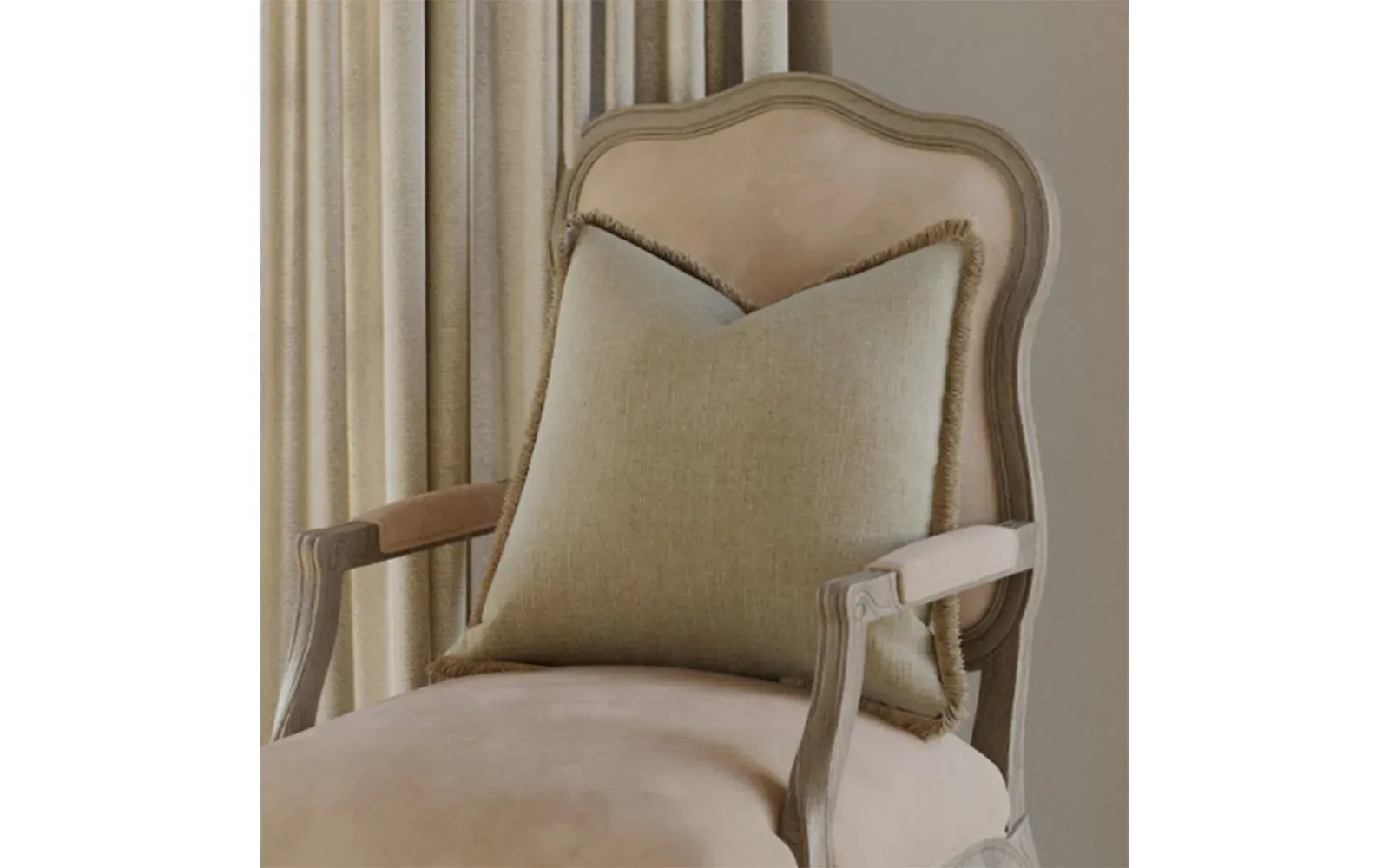 Lorraine Boucle Chair - Cotton Cloud, Driftwood