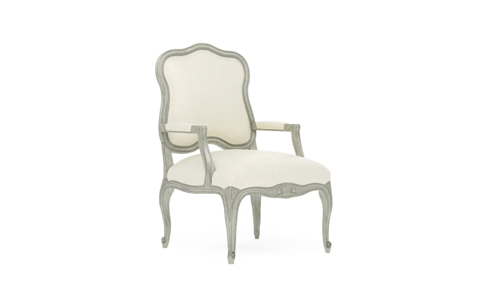 Lorraine Chair - Heathered Ivory, Hardwood