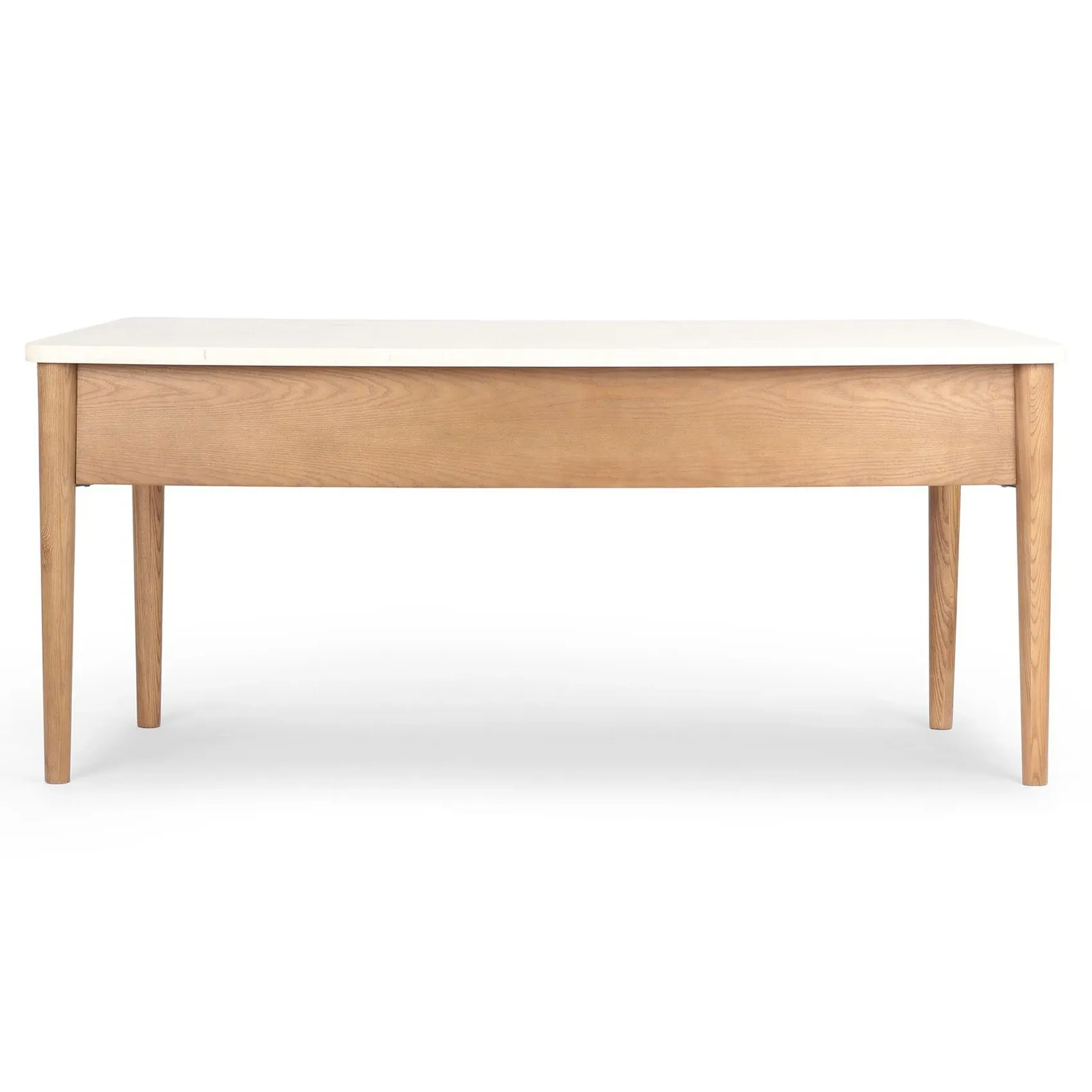 Lorraine Desk - Cream, Marble