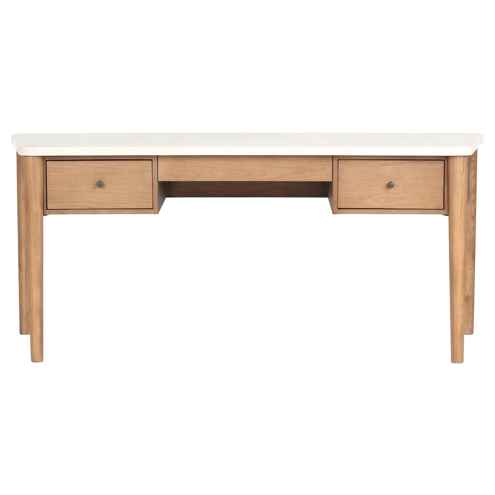 Lorraine Desk - Cream, Marble image