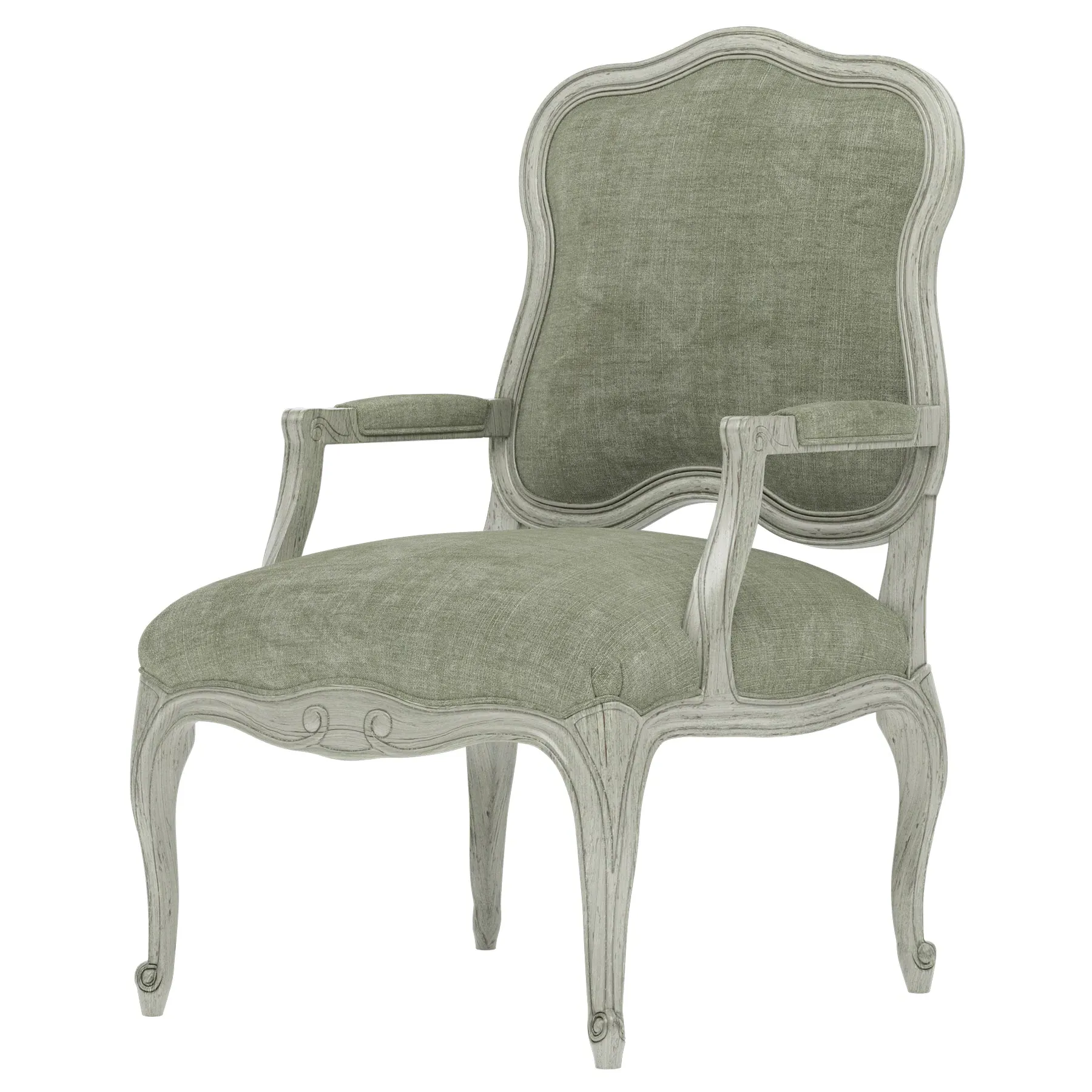 Lorraine Provence Sage Chair - Willow Green, Velvet image
