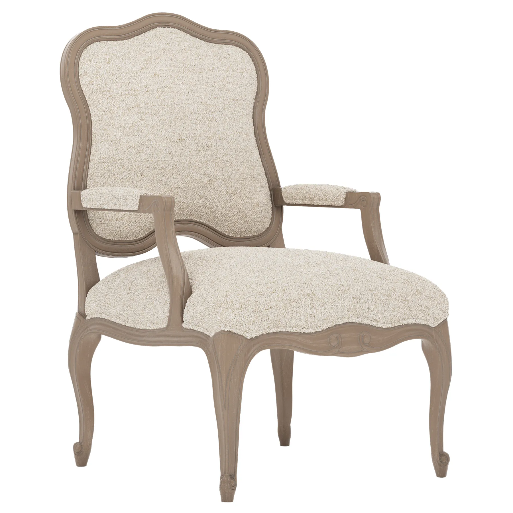 Lorraine Textured Knit Chair - Oyster Shell, Driftwood