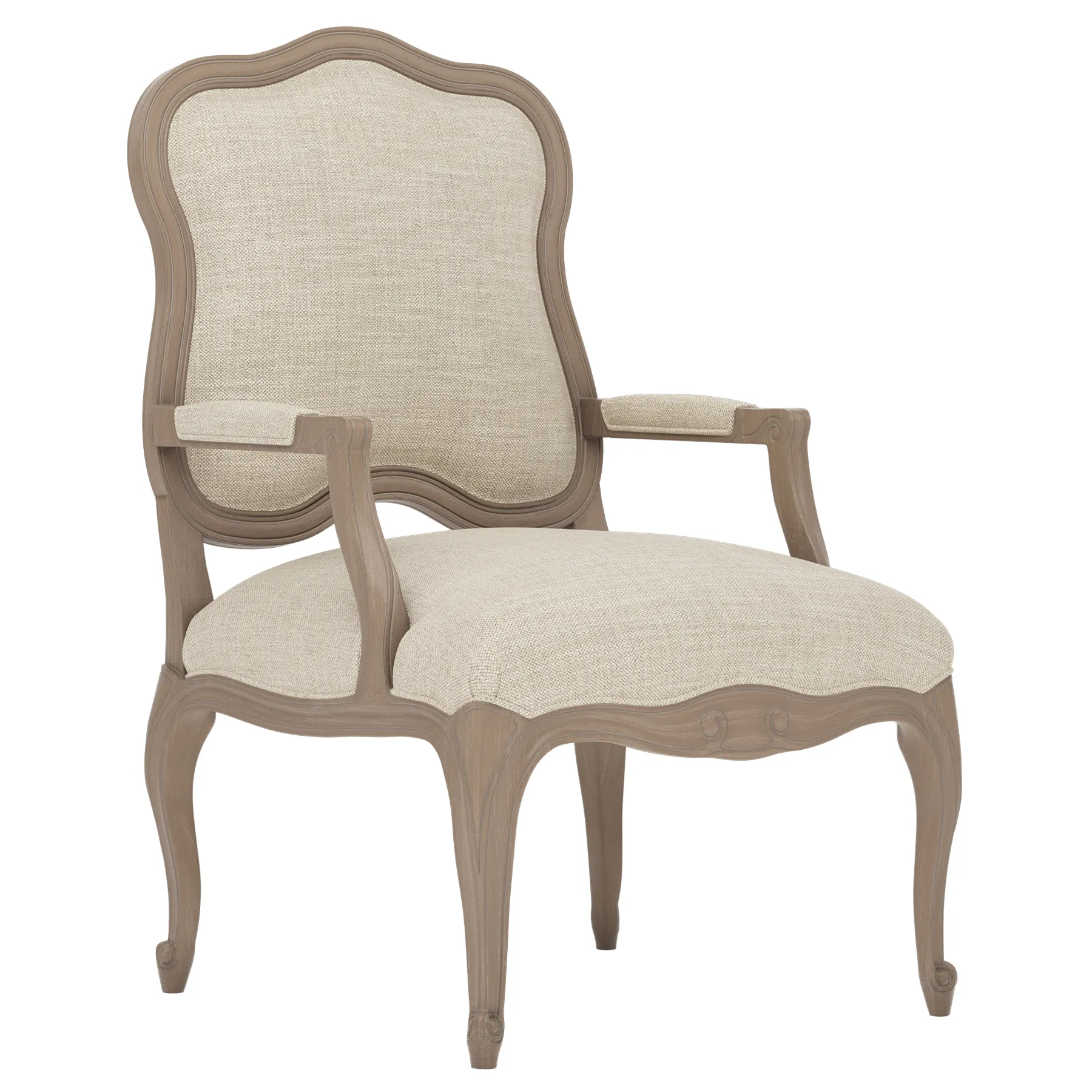 Lorraine Textured Weave Chair - Pebble Shore, Driftwood
