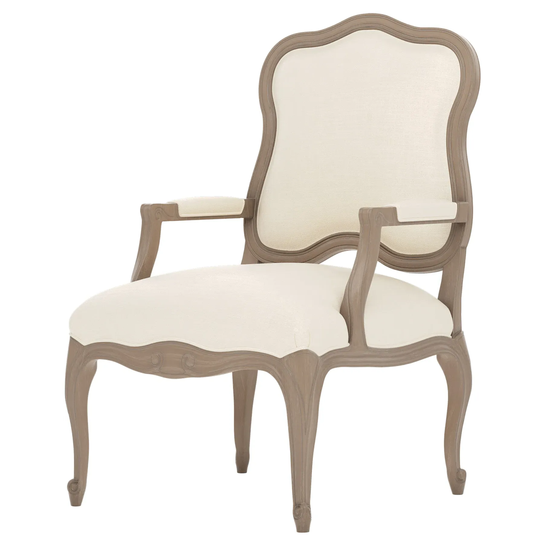 Lorraine Textured Weave Chair - White, Driftwood