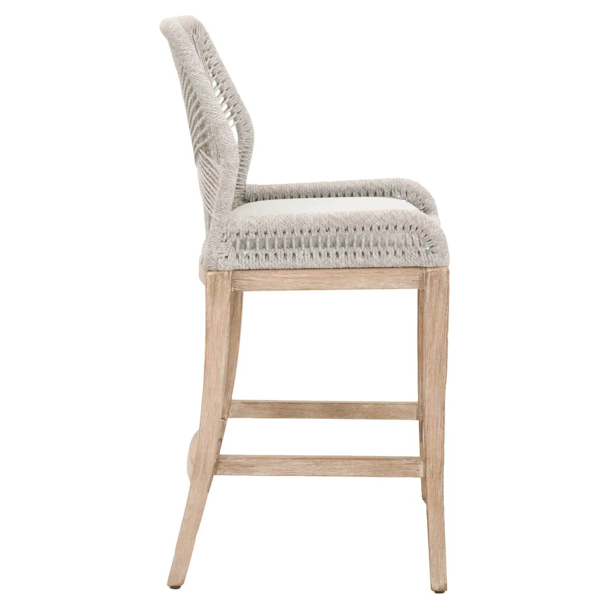 Lorry Bar Stool - Taupe, Mahogany