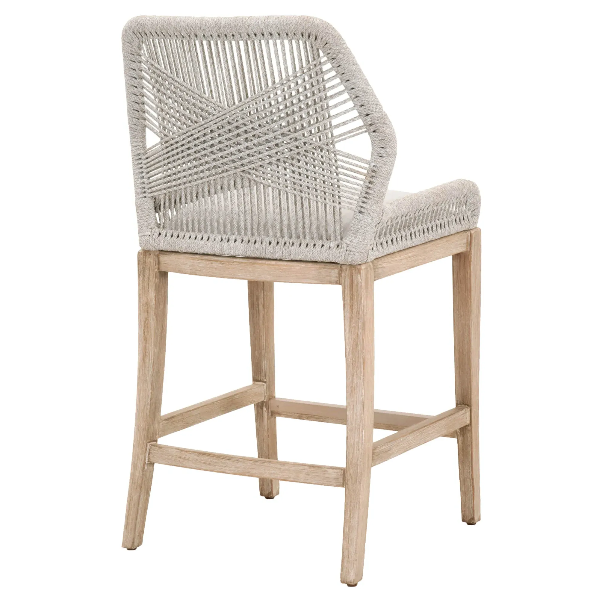 Lorry Bar Stool - Taupe, Mahogany