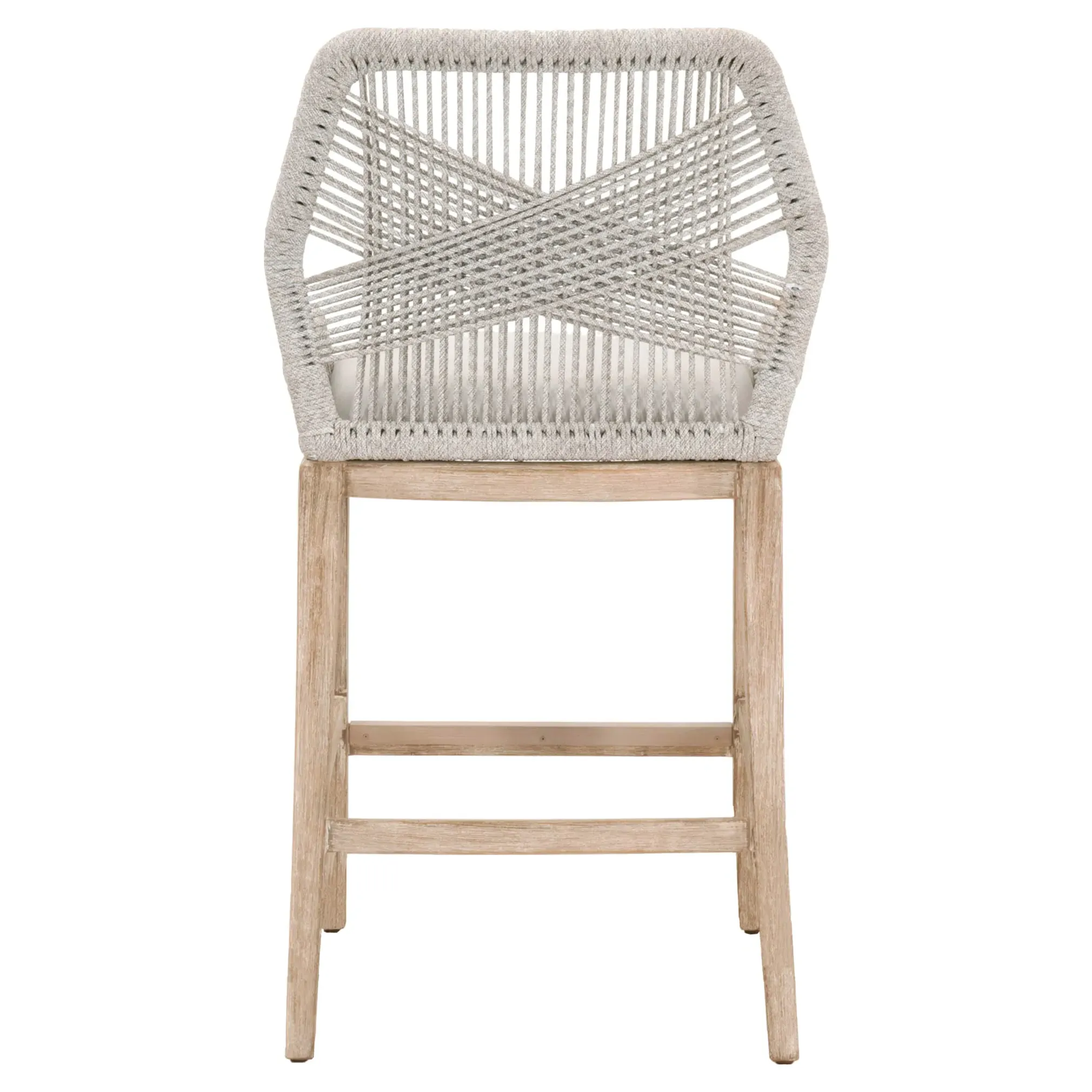 Lorry Bar Stool - Taupe, Mahogany