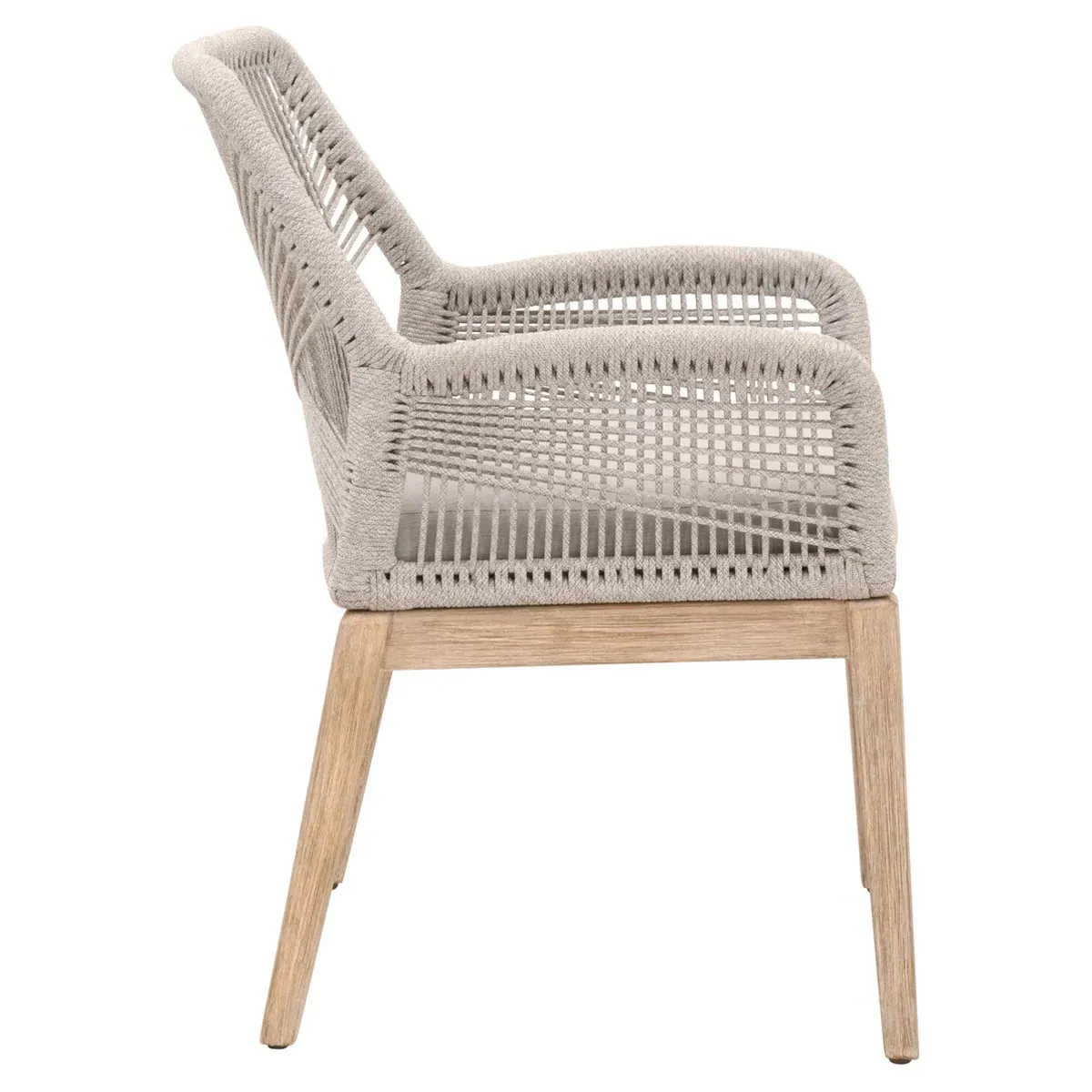 Lorry Dining Arm Chairs Set of 2 - Taupe, Mahogany